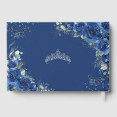Royal Blue Bloemenvlinders 15e 16e verjaardag Gastenboek (Achterkant)