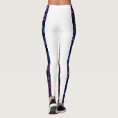 "Royal Blue Blossoms: luxueuze bloemenprint Leggi Leggings (Achterkant)