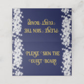 Royal Blue Boho Quinceañera Spaans Plaatskaartje (Buitenkant ongevouwen)