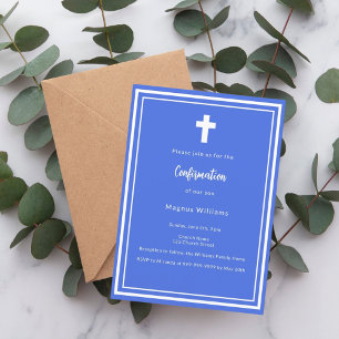 Royal blue boy bevestiging kaart