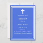 Royal blue boy bevestiging kaart (Voorkant)