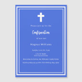 Royal blue boy bevestiging magnetische uitnodiging (Voorkant)