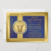 Royal Blue Boys Royal Baby shower Kaart (Voorkant)
