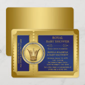 Royal Blue Boys Royal Baby shower Kaart (Voorkant / Achterkant)