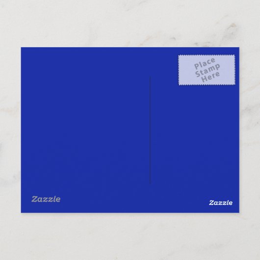 Royal Blue Briefkaart (Achterkant)