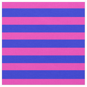 Royal blue, Bright roze stipe, strepen Stof