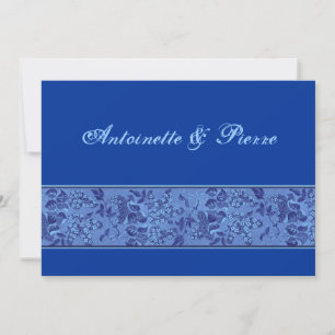 Royal Blue  Brocade Wedding F622 Kaart
