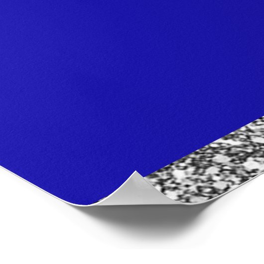 Royal Blue bruiloft welkom Poster (Hoek)