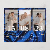 Royal Blue Budget Weddenschap Foto Dank u kaarten (Voorkant)