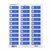 Royal blue business logo retouradres etiket (Full Sheet)