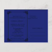 Royal Blue Butterfly Gown Sweet Sixteen Uitnodigin Uitnodiging Briefkaart (Achterkant)