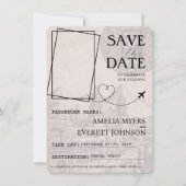 Royal Blue Cancun Passport Bewaar de datum Save The Date (Voorkant)