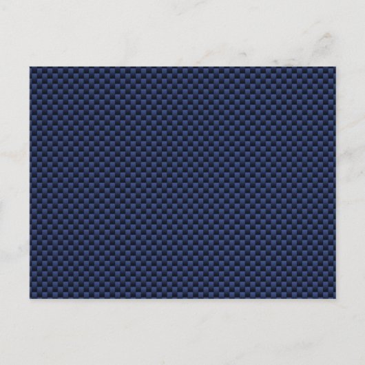 Royal Blue Carbon Style Weave Print Briefkaart (Voorkant)