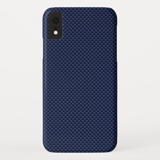 Royal Blue Carbon Style Weave Print Case-Mate iPhone Case (Achterkant)