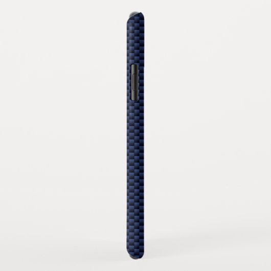 Royal Blue Carbon Style Weave Print Case-Mate iPhone Case (Achterkant/rechts)