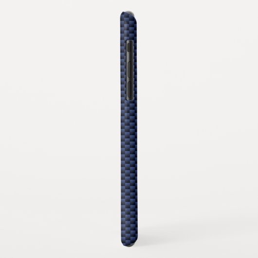 Royal Blue Carbon Style Weave Print Case-Mate iPhone Case (Achterkant/links)