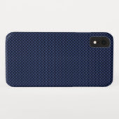 Royal Blue Carbon Style Weave Print Case-Mate iPhone Case (Achterkant (horizontaal))