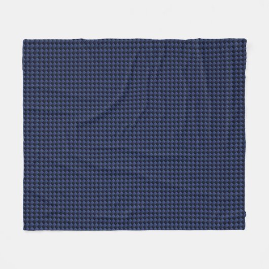 Royal Blue Carbon Style Weave Print Fleece Deken (Voorkant (Horizontaal))