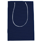 Royal Blue Carbon Style Weave Print Medium Cadeauzakje (Voorkant)