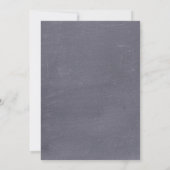 Royal Blue Chalkboard Wedding Invitations Kaart (Achterkant)