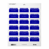 Royal Blue Cheerleader Naam Stickers (Full Sheet)