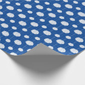 Royal Blue Cheerleader Pom Pom Pattern Cadeaupapier (Hoek)