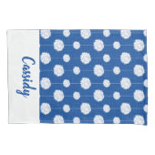Royal Blue Cheerleader Pom Pom Pattern Kussensloop (Voorkant)