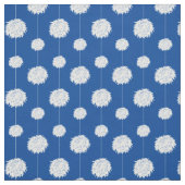 Royal Blue Cheerleader Pom Pom Pattern Stof (Swatch)