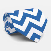 Royal Blue Chevron Pattern Stropdas (Opgerold)
