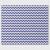Royal Blue Chevron Zigzag Wrapping Paper Cadeaupapier (Vlak)