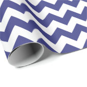 Royal Blue Chevron Zigzag Wrapping Paper Cadeaupapier (Rol Hoek)