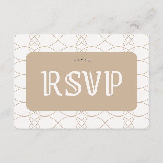 Royal Blue Classic Retro RSVP Enclosure Card Informatiekaartje (Achterkant)