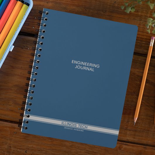 Royal Blue Classic Stripe Spiral Notitieboek