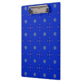 Royal Blue Clipboard met Gold Brocade Pattern Klembord (Links)