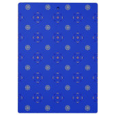 Royal Blue Clipboard met Gold Brocade Pattern Klembord (Achterkant)