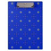 Royal Blue Clipboard met Gold Brocade Pattern Klembord (Voorkant)