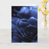 Royal Blue Close Up of a Double Begonia Kaart (Gele Bloem)