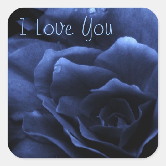 Royal Blue Close Up of a Double Begonia Vierkante Sticker (Voorkant)