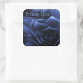 Royal Blue Close Up of a Double Begonia Vierkante Sticker (Tas)