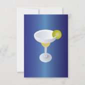 Royal Blue Cocktail Party Kaart (Achterkant)