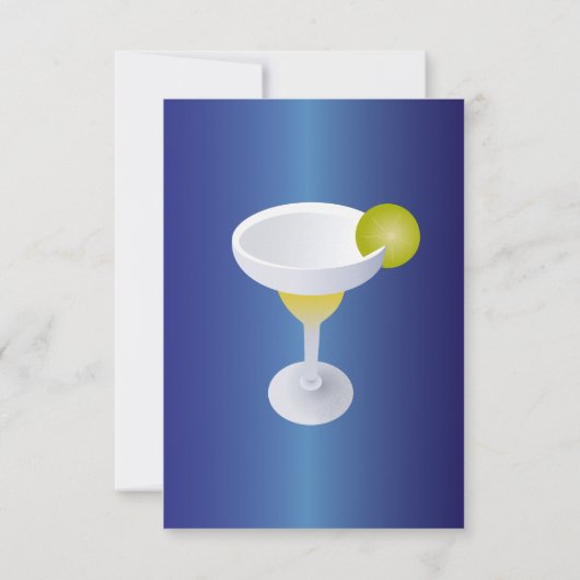 Royal Blue Cocktail Party Kaart (Achterkant)