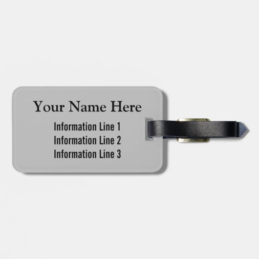 Royal Blue College of High School Student Bagagelabel (Achterkant horizontaal)