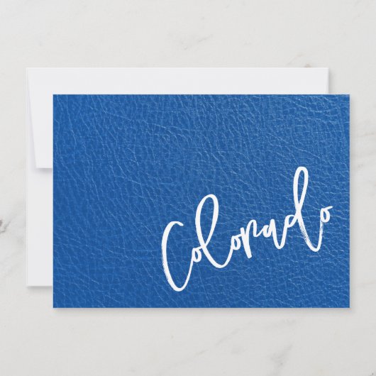 Royal Blue Colorado Passport bedankpas Bedankkaart (Achterkant)