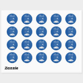 Royal Blue Colorado Passport Ronde Sticker (Vel)