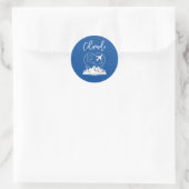 Royal Blue Colorado Passport Ronde Sticker (Tas)