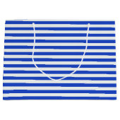 Royal Blue Combinatie Stripes Large Cadeautasje (Voorkant)