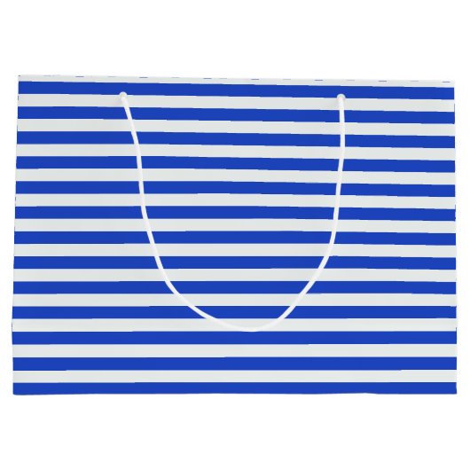 Royal Blue Combinatie Stripes Large Cadeautasje (Achterkant)