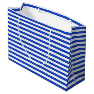 Royal Blue Combinatie Stripes Large Cadeautasje