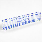 Royal Blue Combinatie Stripes Naambordje