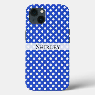 Royal Blue Combination Polka Dots van STaylor Case-Mate iPhone Case